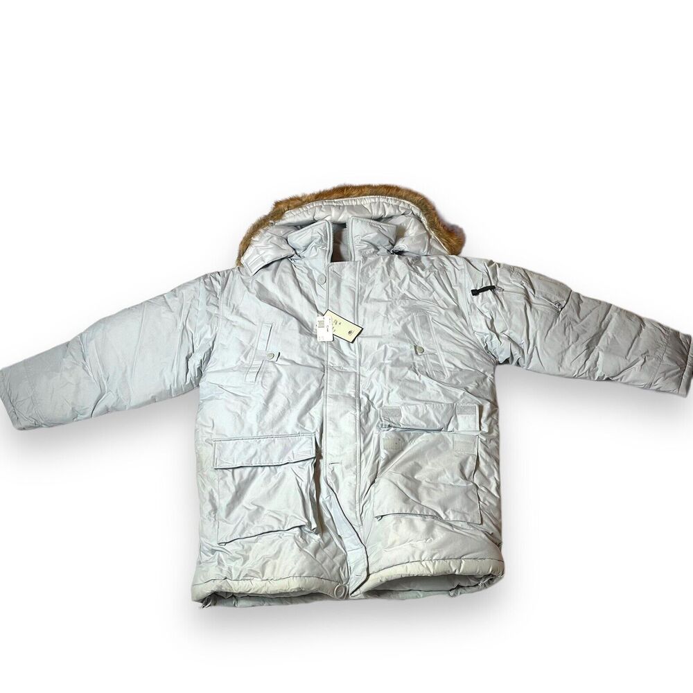 NOS Vintage PJ Mark Size 2XL Jacket Mens Full Zip Hooded Parka W/ Blemishes